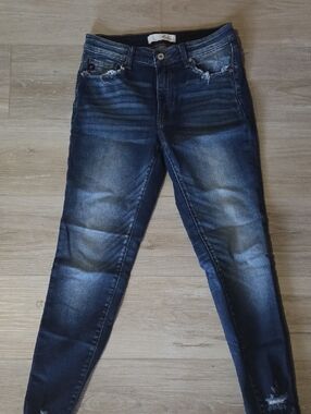 KanCan Dark Blue Distressed Skinny Jeans